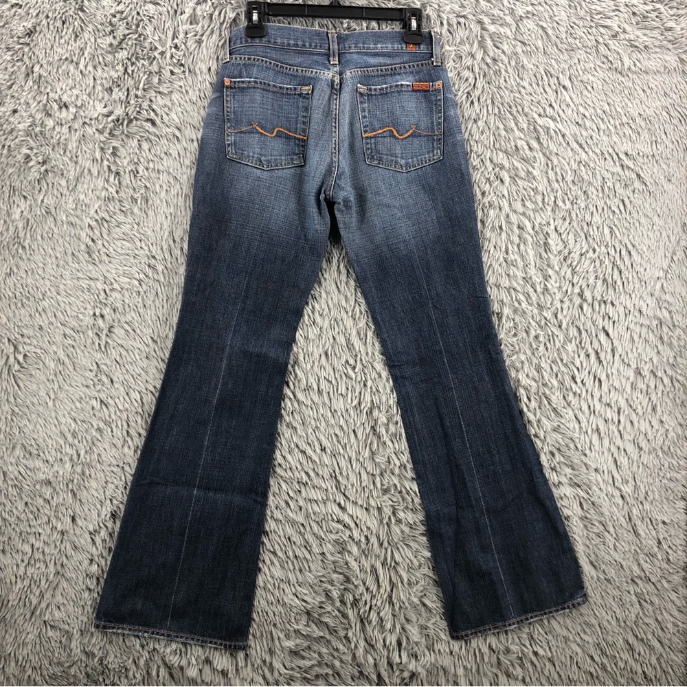 7 For All Mankind Jeans Womens Size 29 Whiskered Bootcut Jeans Denim